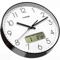 thumbnail image 2 of TIMESS Reloj de Pared Silencioso de 14 Pulgadas con Pantalla de Fecha, Números Grandes de Fácil Lectura, Funciona con Batería, Reloj Moderno para el Hogar (Negro), 2 of 8
