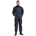 thumbnail image 2 of HULIJA Mens Reflective Stripes Coveralls Long Sleeve Zip Up Jumpsuits Work Overalls with Pockets Navy Blue 170/L, 2 of 7