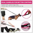 thumbnail image 4 of Huggeg Laisse pour Chien Mains Libres pour Course Marche Entraînement Randonnée, Poignée Double Réfléchissante, Pochette Distributrice de Sacs de Caca, Ceinture Ajustable, Absorbant les Chocs, Idéal pour Moyen à Grand AZ824-1144, 4 of 7