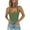Olive Green, variant on Women's Square Neck Sleeveless Bodysuit Double Lined Tops Thong Bodysuit