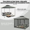 thumbnail image 2 of HOTEEL 10x10 Gazebos for Patios, Canopy Tent Outdoor Gazebo Backyard Gazebo Patio with Mosquito Netting and Double Roof for Party, Wedding, BBQ and Event, Black, 2 of 11