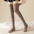 thumbnail image 5 of Calcetines altos cálidos de terciopelo grueso de otoño e invierno para mujer, calcetines blancos con almohadillas para la rodilla, calcetines antideslizantes por encima de la rodilla, 5 of 5