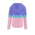 thumbnail image 5 of Lenpel Hoodies for Women Casual Long Sleeve Quarter Button Color Block Pullover Sweatshirts Fall Winter Fashion Tops(Blue,XX-Large), 5 of 6