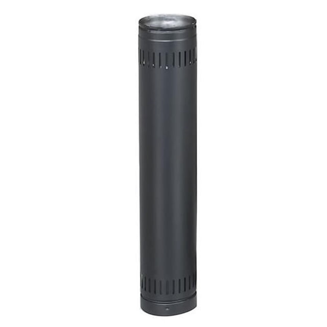 Lennox Hearth Products 6DL6 6 Inch x 6 Inch Security Double-Wall Black Stovepipe