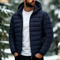 thumbnail image 4 of Purcolt Mens Big and Tall Hooded Puffer Jackets Trendy Casual Quilted Long Sleeve Full Zip Up Winter Thermal Outerwear Comfort Loose Fit Coats with Pockets, 4 of 9