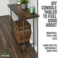thumbnail image 3 of PIPE DECOR  Solid Live Edge Wood Console Table with Industrial Pipe Legs Trail Brown, 3 of 11