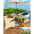 thumbnail image 5 of Hokiten Outdoor Tablecloths with Umbrella Hole & Zipper, Summer Sunflower Rectangle Tablecloth 52x70 Inch, Watercolor Pastoral Mountain Flowers Waterproof Table Cloth, Patio/Pool/Picnic Table Covers, 5 of 7