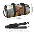 thumbnail image 2 of Lsque Relaxing Cat With Orange Juice Pattern Foldable SportsBag with Wet Dry Pocket, Travel Bag, Large Capacity Duffel Bag, Splash Proof Carry on Bag, Overnight Bag, Weekender Bag, 2 of 6