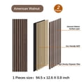 thumbnail image 5 of UNISOAR 94.5" x 12.6" Acoustic Genuine Wood Veneer Wall Paneling 3D Slat DIY Decorative (Set of 2), 5 of 9