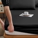 thumbnail image 4 of Lámina De Fibra Juego de sábanas ajustables de 3 piezas de algodón lavado con fundas de almohada negras para cama doble, protección de colchón de fibra suave. JASKFLY, 4 of 9