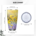 thumbnail image 4 of Fotbe Flowers And Butterflies Pattern 20 oz Tumbler Stainless Steel Vacuum Insulated Coffee Ice Cup Double Wall Travel Flask Leak-proof Coffee Cup-Straw Three-piece Set, 4 of 8