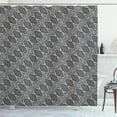 thumbnail image 1 of Ambesonne Abstract Shower Curtain, Round Geometric Streaks, 69"Wx84"L, Charcoal Grey White, 1 of 3