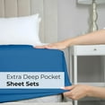 thumbnail image 7 of CGK Linens 6-Piece Extra Deep Pocket Sheet Set With Extra Matching Pillowcases - Queen Size Bed Sheets Fits 18"-24" Mattresses, Royal Blue, 7 of 7