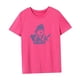 thumbnail image 4 of Camiseta para Mujer Verano Regular Fit Moda Traje Ropa Deportiva Manga Corta Top Rosa Rosa, 4 of 7