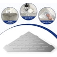 thumbnail image 3 of Bernkot Corner Shower Shelf 10" Brushed 304 Stainless Steel  Grouted Shelf Floating Corner Sheves Slot Design Recessed Bathroom Shelf for Tiled Wall 2 Pack, 3 of 6