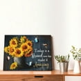 thumbnail image 4 of Busyhead Inspirational Quotes Sunflower Butterfly Wall Art 12" x 16" Paintings Framed Canvas Print, 4 of 6