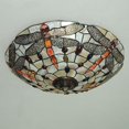 thumbnail image 6 of AFANQI Vintage Tiffany Style Stained Glass Dragonfly Flush Mount Ceiling Light Fixture with Stained Glass Shade, 6 of 17