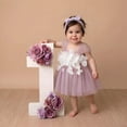thumbnail image 2 of 2Bunnies Baby Toddler Girls' 6M-3T 3D Flower Petal Bow Tie-Back Bow Dress, 2 of 4