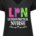 thumbnail image 4 of Inktastic Licensed Practical Nurse LPN Gift Women's Plus Size V-Neck T-Shirt, 4 of 5