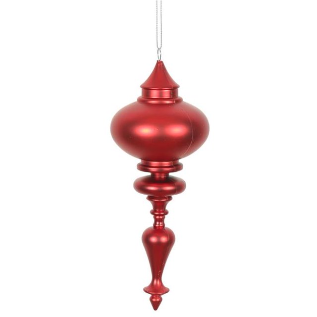 Vickerman N175003D 8,7 x 3,5 Po Ornement Final Rouge Mat - 3 par Sac