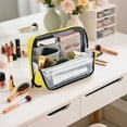 thumbnail image 7 of Standing Pencil Case with Base Large Capacity Stationery Pouch Pen Bag with Zipper for Women Men Circles and Lines, 7 of 7
