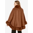 thumbnail image 3 of Jessica London Women's Plus Size Faux Fur Trim Wool Cape, 3 of 4