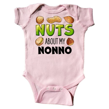 

Inktastic Nuts About My Nonno Peanut Almond Pistachio Gift Baby Boy or Baby Girl Bodysuit