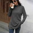 thumbnail image 3 of Abomasnow Women's Mock Turtleneck Sweaters Plus Size Long Sleeve Casual Knit Pullover 2025 Tunic Tops 2025 Lightweight Sweaters, 3 of 7