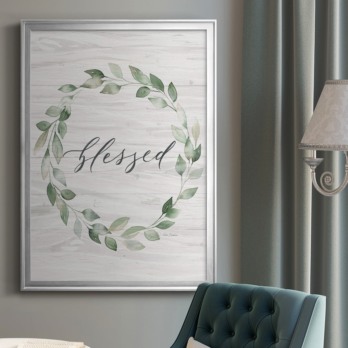 Blessed Wreath Premium Framed Print - Ready to Hang