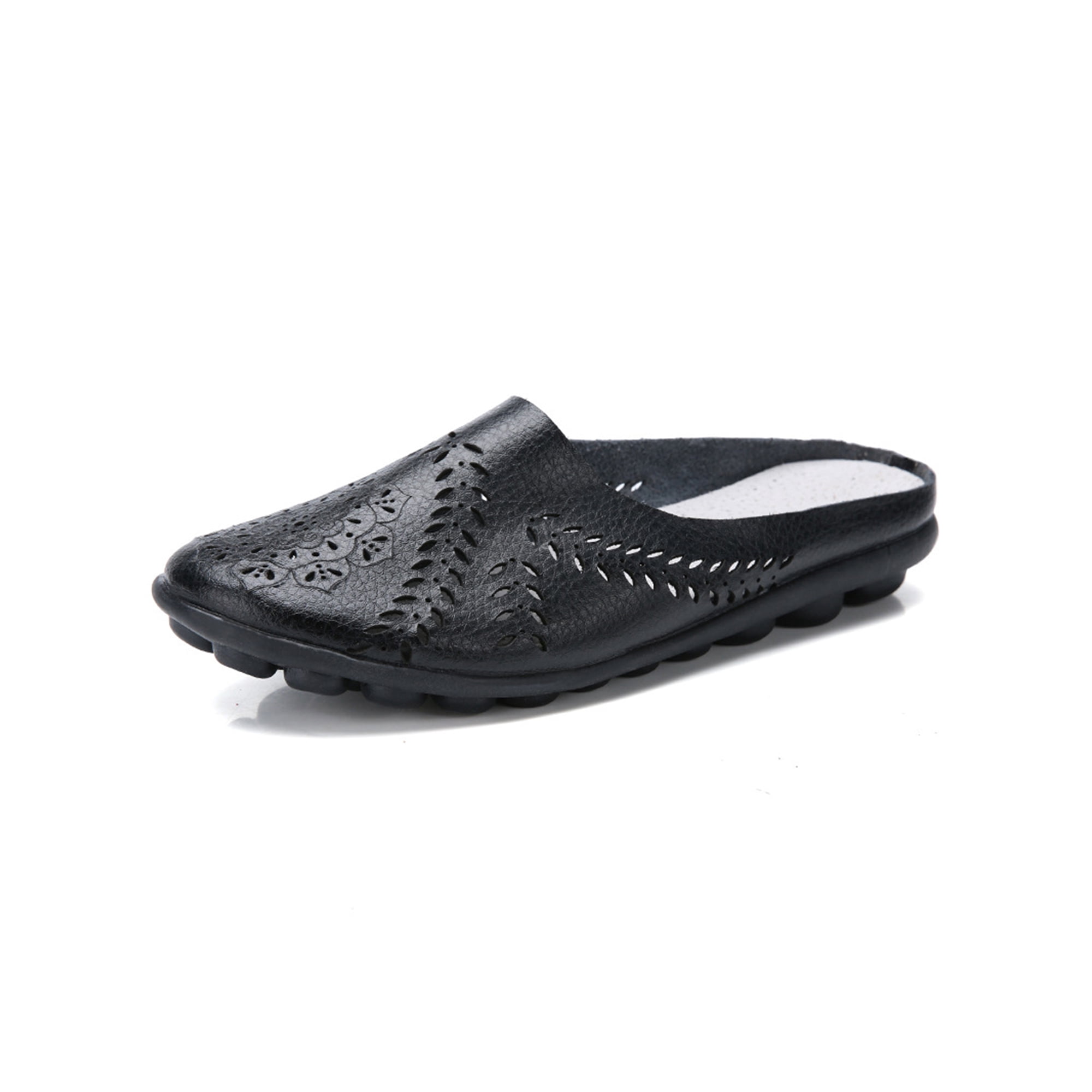 Black closed toe mules best sale