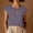 Purple, variant on Women's Summer Solid Color Cotton Linen Casual V Neck Tank Tops Cap Sleeve Loose Fit Blouses Tunic Shirts Yellow