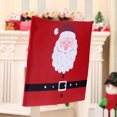 thumbnail image 2 of JeashCHAT Christmas Chair Covers, Red Non-Woven Fabrics Santa Claus Chair Back Covers Kitchen Dining Chair Slipcovers for Christmas Party Holiday Festival Decorations, 2 of 7