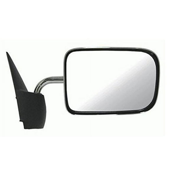 TRQ Chrome Manual Side View Mirror Passenger Right RH for 94-97 Ram Pickup Truck MRA05226