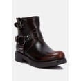 thumbnail image 2 of Allux Brushed Faux Leather Pin Buckle Boots, 2 of 6