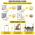 thumbnail image 4 of VEVOR Commercial Vegetable Fruit Chopper, Stainless Steel French Fry Cut with 4 Blades 1/4" 3/8" 1/2", Vegetable Chopper Dicer with Stainless Bowl, Heavy Duty Cutter for Potato Tomato Onion Mushroom, 4 of 9