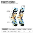 thumbnail image 2 of Silaia Bluey Print Adult Socks, Athletic Socks, Mens and Womens Crew Cushion Socks,Work Athletic Running Socks,Casual Breathable Socks, 2 of 6