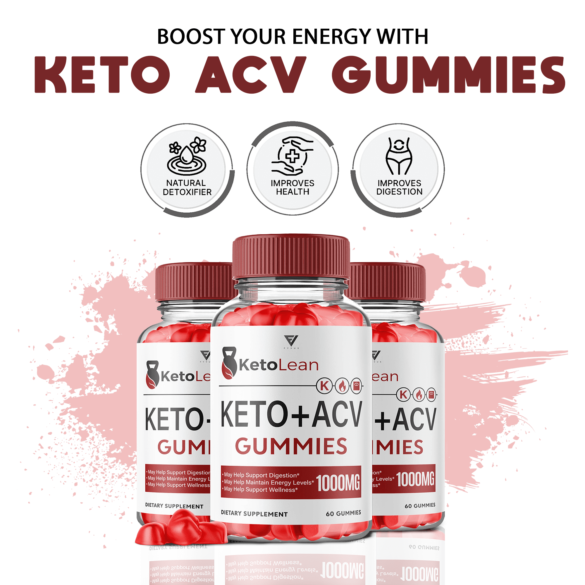 (2 Pack) Keto Lean ACV Gummies, Keto Lean Maximum Strength Supplement for Overall Wellness, KetoLean Gummy (120 Gummies)