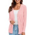 thumbnail image 2 of Urban CoCo Women's Button Down Lightweight Knit Cardigan Sweater with Pockets, 2 of 7