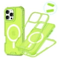 thumbnail image 2 of for iPhone 12 Pro / iPhone 12 6.1" Magnetic Case, Compatible with Mag-Safe, Shockproof Military-Grade Drop Protection, Yellowing Resistant, Magnetic Case with Detachable Side Key, Green, 2 of 14