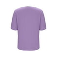 thumbnail image 4 of ClodeEU Womens Summer Short Sleeve Lightweight V Neck T Shirts, Dressy Casual Tunic Clothes Tops Purple,Womens Plus XXL, 4 of 7