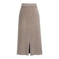 thumbnail image 3 of Riforla Women's Winter Wool Skirt Mid Length Woolen Skirt Thick Skirt Teen Skirts Khaki S, 3 of 3