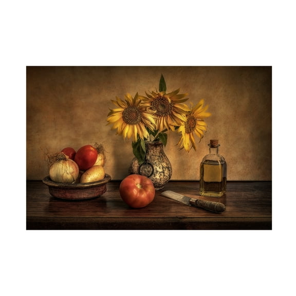 Juan Luis Seco 'Girasoles En La Cocina' Canvas Art