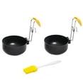 thumbnail image 1 of WHEANG Stainless Egg Poacher Stainless Poached Egg Cooker Egg Poacher Pan Egg Rings Ear Egg Boiler Poached Egg Maker Non Stick Egg Poacher Boiled Eggs For Kitchen Tool (2PCS), 1 of 9