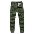 thumbnail image 2 of UVEASISHA Pantalon de Travail pour Hommes à Multiples Poches Grande Taille Coupe Droite Pantalon Cargo Extérieur Léger Pantalon de Randonnée Taille Extensible Pantalon à Cordon Soldes Aujourd'hui Liquidation Vert Armée G, 2 of 9