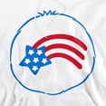 thumbnail image 2 of Care Bears America Cares Bear Belly Adult Pull-Over Hoodie, White, 2X-Large, 2 of 4
