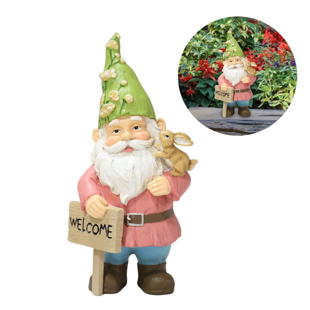 Pwtool Outdoor Gnome Resin Statues Handmade Elf Handheld Welcome Sign Gnome  Garden Decorations Gnomes Decorations Scandinavian Style Decor For Holiday  Christmas Party Supplies Improved - Walmart.Com