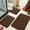 Brown, variant on Memory Foam Bath Mat Set 3 Pieces- Super Soft Absorbent Quick Dry Bathroom Rug Sets, Machine Washable Non Slip Floor Carpet for Tub Shower, Vanity & Toilet Base, Silver