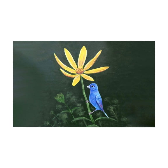 Betsy Drake Interiors Indigo Bunting Door Mat 30x50