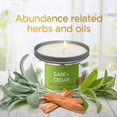 thumbnail image 3 of Magnificent 101 Long Lasting Sage + Cedar Smudge Candle | 6 Oz - 35 Hour Burn | Soy Wax Candle for Energy Cleansing & Manifestation | Let Abundance Flow Like an Endless River, 3 of 5