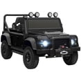 thumbnail image 3 of Qaba 12V Kids Electric Ride on Truck, Land Rover Licensed Battery Powered Toy Car w/ Remote Control, Dual Motors, Spring Suspension, Black, 3 of 10